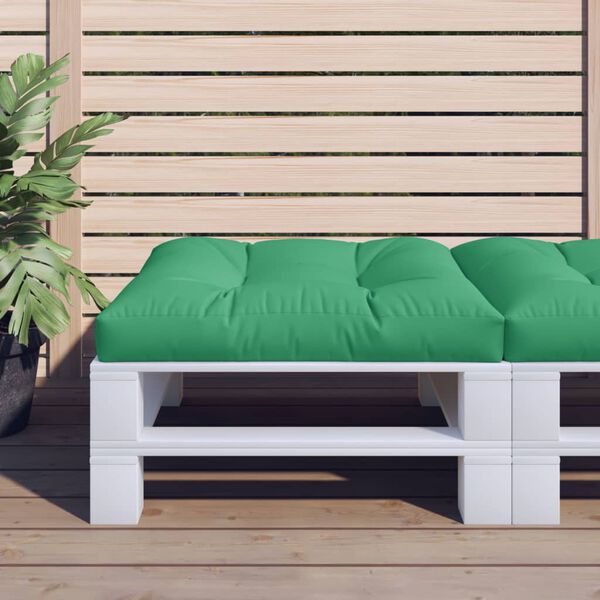 vidaXL Palletkussen 70x70x12 cm stof groen