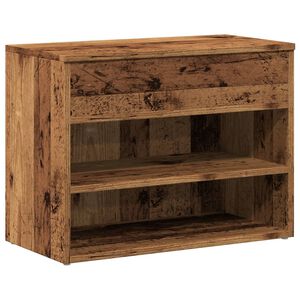 vidaXL Schoenenbank 60x30x45 cm bewerkt hout oud houtkleurig