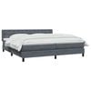 vidaXL Boxspring met matras fluweel donkergrijs 180x210 cm