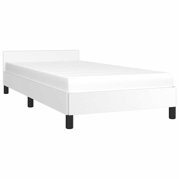 vidaXL Bedframe met hoofdeinde zonder matras 90x200 cm wit