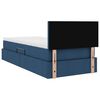 vidaXL Opbergbed met matras met matras Blauw 90 x 200 cm Bewerkt hout