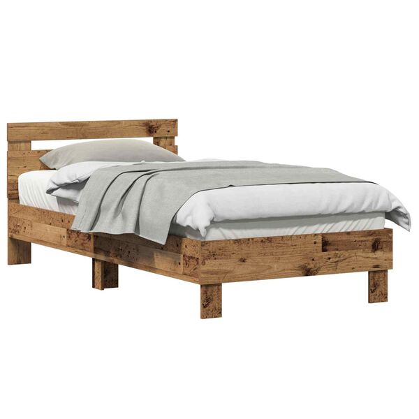 vidaXL Bedframe Oud Hout 193 x 95 x 88 cm Massief Eikenhout