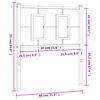 vidaXL Vervangend hoofdbord 75 cm metaal wit