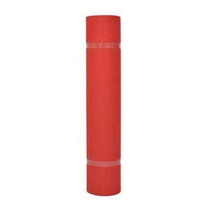 vidaXL Tapijt Effen Rood 1 x 24 m Stof