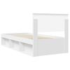 vidaXL Bedframe met hoofdeinde Wit 90 x 200 cm Massief grenenhout