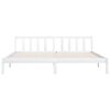 vidaXL Bedframe massief grenenhout wit 200x200 cm