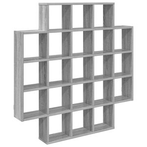 vidaXL Wandplank Grijs Sonoma 100 x 13 x 100 cm Bewerkt hout