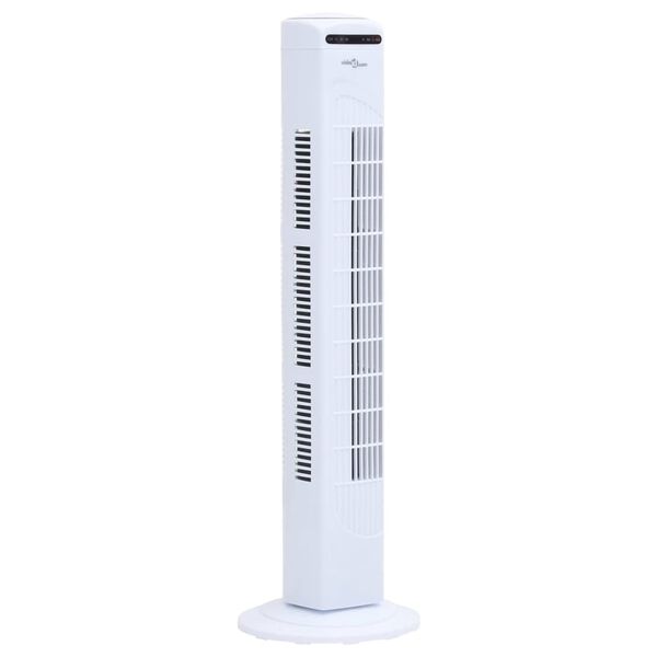 vidaXL Torenventilator met afstandsbediening en timer &oslash;24x80 cm wit