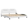 vidaXL Bedframe "Viana" met LED zonder matras wit 200x200 cm