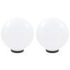 vidaXL LED-bollampen 2 st rond 30 cm PMMA