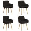 vidaXL Eettafelstoelen 4 st Boucl&eacute; Zwart 59 x 56,5 x 85 cm