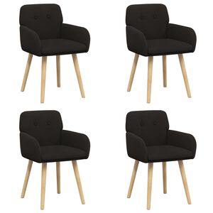 vidaXL Eettafelstoelen 4 st Boucl&eacute; Zwart 59 x 56,5 x 85 cm
