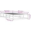 vidaXL Bedframe massief hout wit 100x200 cm