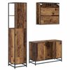 vidaXL Badkamermeubelset met lade 3 pcs Oud Hout Bewerkt hout