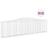 vidaXL Schanskorven 10 st gewelfd 400x30x100/120 cm ijzer