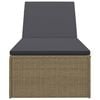 vidaXL Ligbed poly rattan bruin en donkergrijs