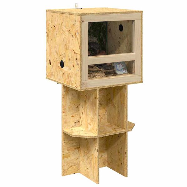 vidaXL Terrariumbasis met plank Bruin 40 x 40 x 50 cm OSB