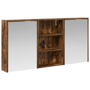 vidaXL Badkamerkastenset 3 pcs 126 x 16 x 62.5 cm Bewerkt hout