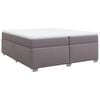 vidaXL Boxspring met matras kunstleer grijs 200x200 cm