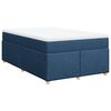 vidaXL Boxspring met matras stof blauw 120x200 cm