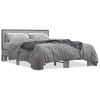 vidaXL Bedframe bewerkt hout metaal grijs sonoma eiken 140x200 cm