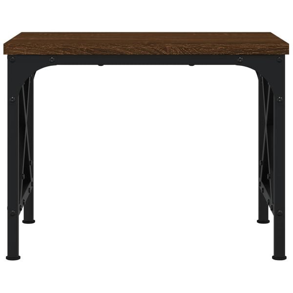 vidaXL Printerstandaard 40x30x31 cm bewerkt hout bruin eikenkleur