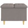 vidaXL Knopkruk met kussen Taupe 60 x 60 x 45 cm Stof