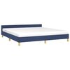 vidaXL Bedframe met hoofdeinde zonder matras 180x200 cm stof blauw