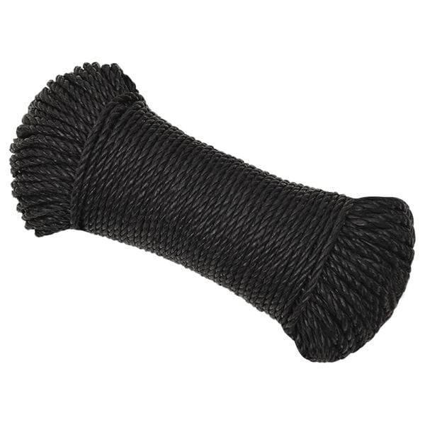 vidaXL Werktouw 3 mm 250 m polypropeen zwart