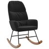 vidaXL Schommelstoel fluweel zwart