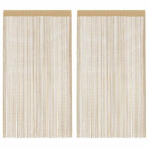 vidaXL Draadgordijnen 100x250 cm beige 2 st
