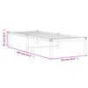 vidaXL Bedframe metaal wit 80x200 cm