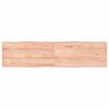 vidaXL Tafelblad natuurlijke rand 160x40x(2-4) cm eikenhout lichtbruin