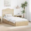 vidaXL Opslag bed met hoofdeinde Sonoma Eiken 75 x 190 cm Bewerkt hout