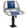 vidaXL 2-delige Bootstoelenset inklapbaar 48x51x41 cm blauw en wit
