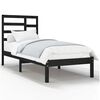 vidaXL Bedframe massief hout zwart 90x190 cm