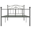 vidaXL Bedframe metaal grijs 90x200 cm