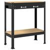 vidaXL Werkbank met lade Zwart 80 x 40 x 91 cm Bewerkt hout en metaal