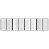 vidaXL Hondenhek 4 pcs Zwart 100 x 100 cm Gegalvaniseerd staal