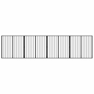 vidaXL Hondenhek 4 st Zwart 100 x 100 cm Gegalvaniseerd staal