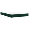 vidaXL Boxspring met matras fluweel donkergroen 160x200 cm