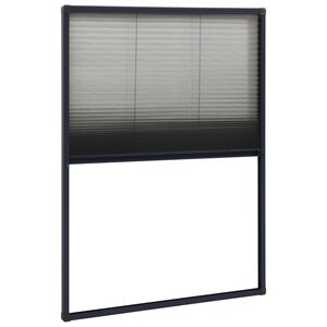 vidaXL Raamhor pliss&eacute; 80x120 cm aluminium antracietkleurig