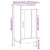 vidaXL Dressoir 34,5x34x90 cm bewerkt hout gerookt eiken