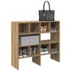 vidaXL Schoenenrekken 2 st stapelbaar 89,5x30x40 cm artisanaal eiken