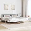 vidaXL Bedframe Wit en lichtgrijs 150 x 200 cm Massief grenenhout