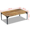 vidaXL Salontafel 100x60x35 cm mangohout