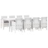 vidaXL Tuin Eetset 9 pcs Lichtgrijs Polypropyleen