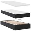vidaXL Opslag bed met matras met matras Zwart 90 x 190 cm Nep Leer