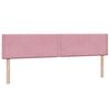 vidaXL Boxspring met matras en LED fluweel roze 180x210 cm