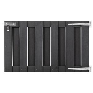 vidaXL Poort 100x60 cm HKC grijs